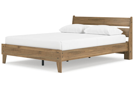 Deanlow Honey Queen Platform Bed from Ashley - Luna Furniture