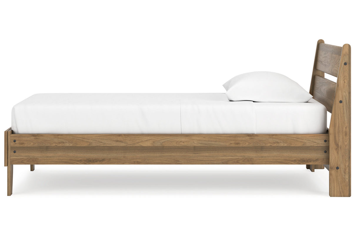 Deanlow Honey Twin Platform Bed from Ashley - Luna Furniture