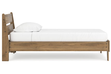Deanlow Honey Twin Platform Bed from Ashley - Luna Furniture