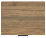 Deanlow Queen Platform Panel Bed with Dresser and 2 Nightstands in Honey from Ashley - Luna Furniture