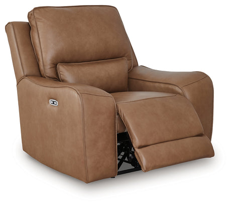 DeepWakes Caramel Power Recliner from Ashley - Luna Furniture