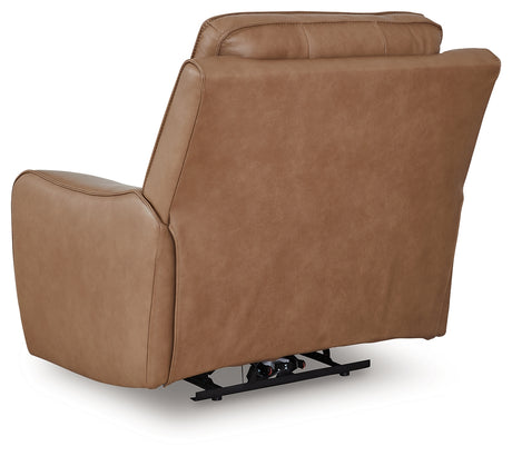 DeepWakes Caramel Power Recliner from Ashley - Luna Furniture