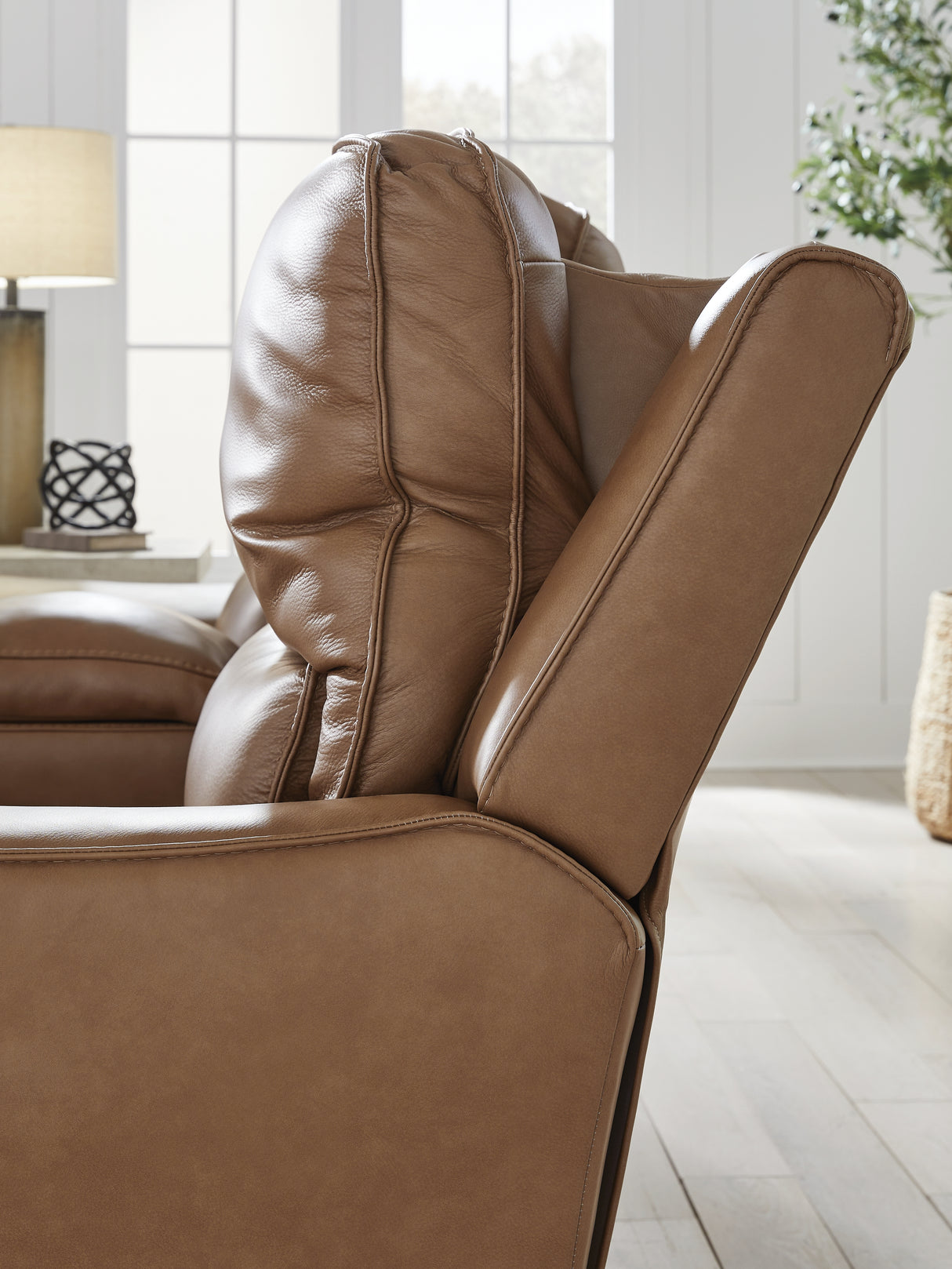 DeepWakes Caramel Power Recliner from Ashley Furniture - Luna Furniture
