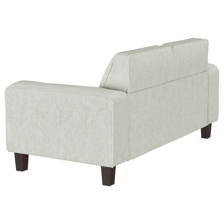Deerhurst Beige 2-Piece Upholstered Tufted Track Arm Sofa Set from Coaster - Luna Furniture