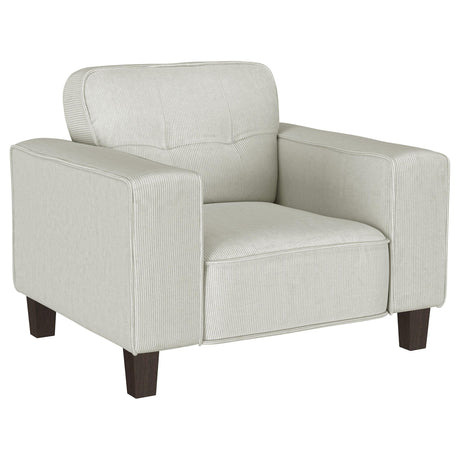 Deerhurst Beige 3-Piece Upholstered Tufted Track Arm Sofa Set from Coaster - Luna Furniture