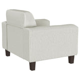 Deerhurst Beige Upholstered Tufted Track Arm Accent Chair from Coaster - Luna Furniture