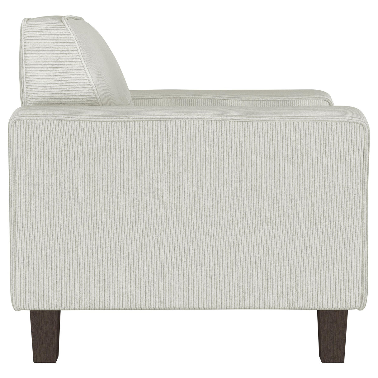 Deerhurst Beige Upholstered Tufted Track Arm Accent Chair from Coaster - Luna Furniture