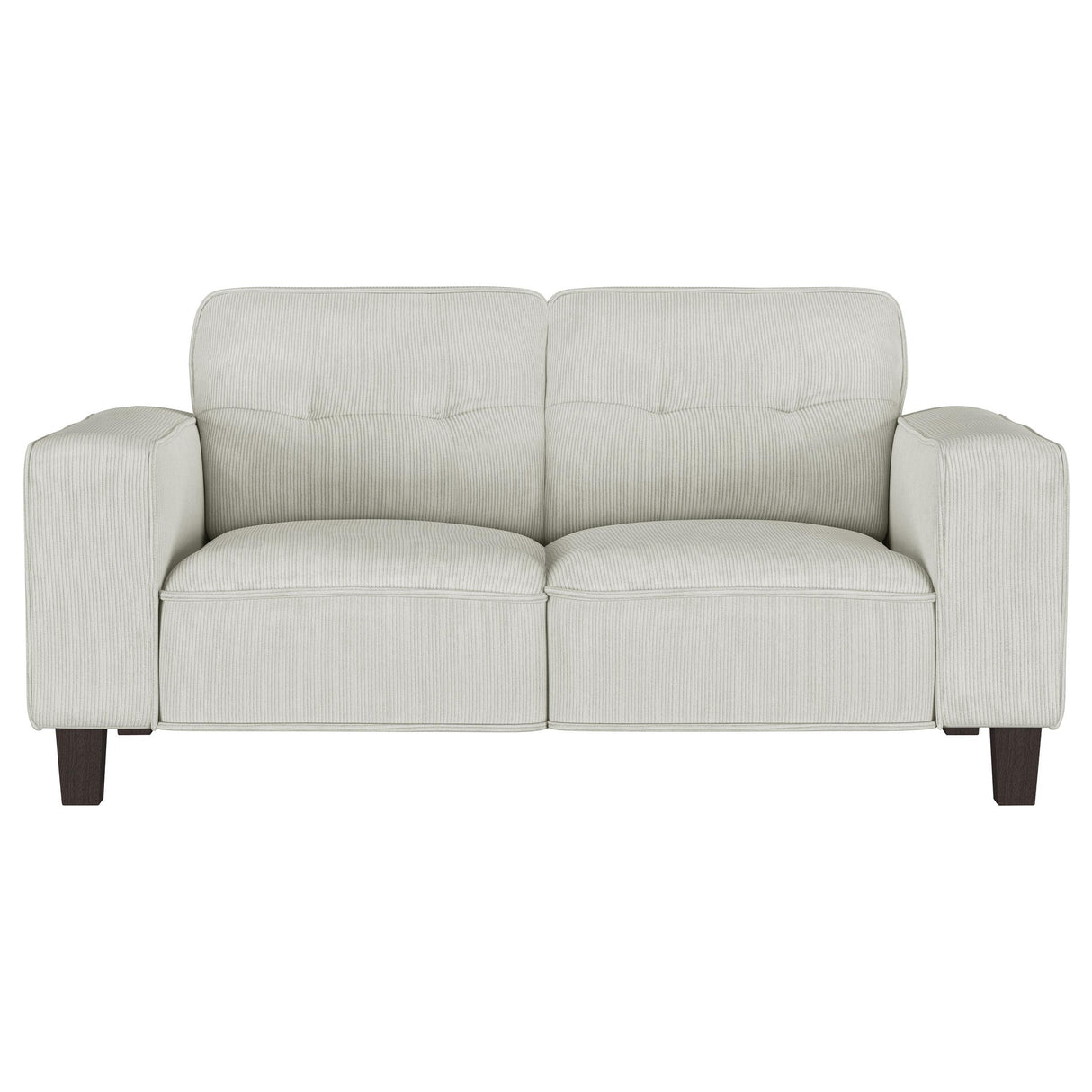 Deerhurst Beige Upholstered Tufted Track Arm Loveseat from Coaster - Luna Furniture