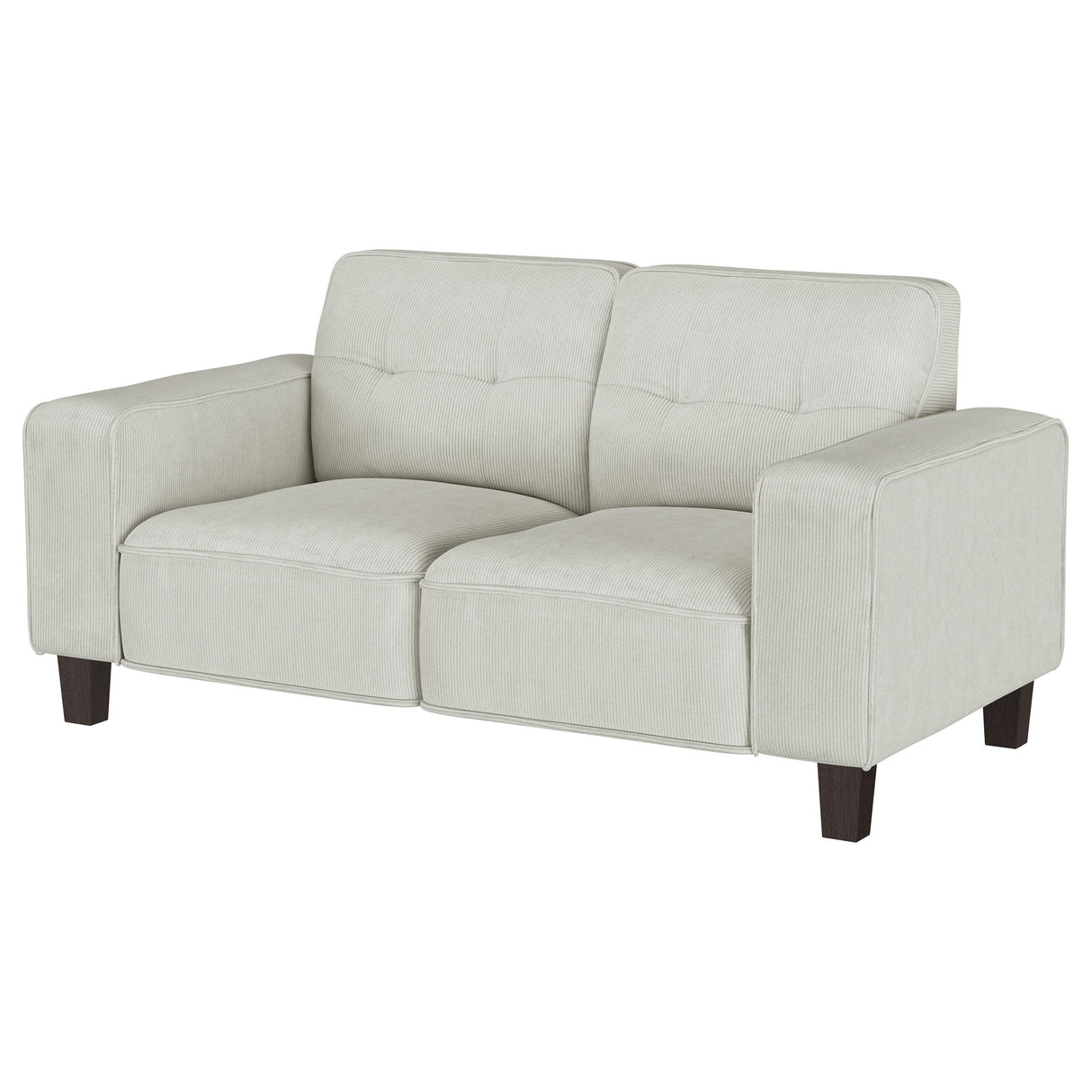 Deerhurst Beige Upholstered Tufted Track Arm Loveseat from Coaster - Luna Furniture