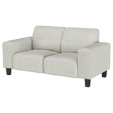 Deerhurst Beige Upholstered Tufted Track Arm Loveseat from Coaster - Luna Furniture