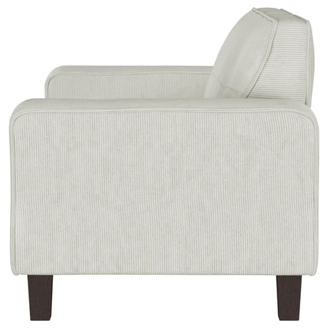 Deerhurst Beige Upholstered Tufted Track Arm Loveseat from Coaster - Luna Furniture