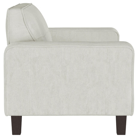 Deerhurst Beige Upholstered Tufted Track Arm Loveseat from Coaster - Luna Furniture