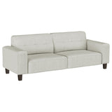 Deerhurst Beige Upholstered Tufted Track Arm Sofa from Coaster - Luna Furniture