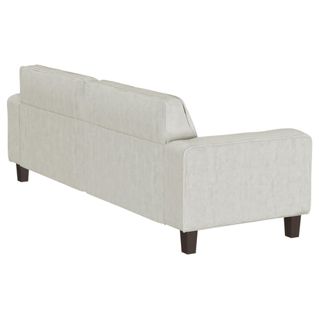 Deerhurst Beige Upholstered Tufted Track Arm Sofa from Coaster - Luna Furniture