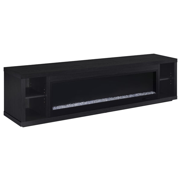 Deiter Black 79-inch TV Stand Fireplace Media Console