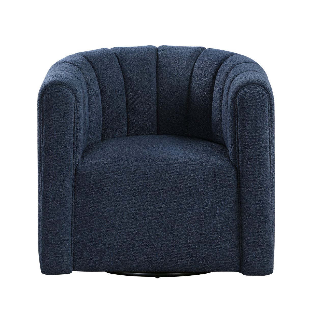 Delaney Blue Boucle Swivel Chair with Ottoman from Homelegance - Luna Furniture