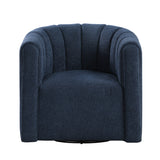 Delaney Blue Boucle Swivel Chair with Ottoman from Homelegance - Luna Furniture