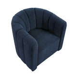 Delaney Blue Boucle Swivel Chair with Ottoman from Homelegance - Luna Furniture