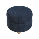 Delaney Blue Boucle Swivel Chair with Ottoman from Homelegance - Luna Furniture