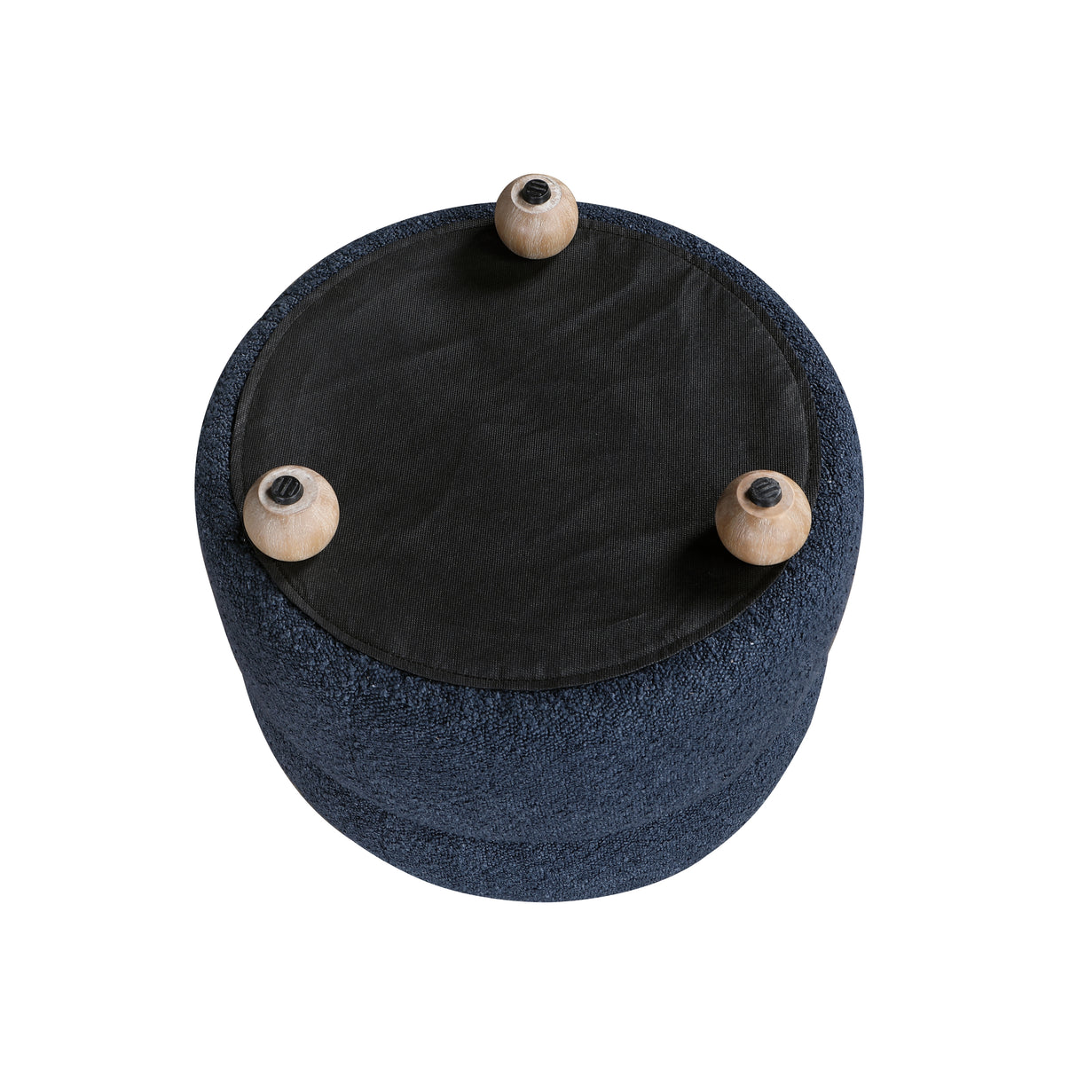 Delaney Blue Boucle Swivel Chair with Ottoman from Homelegance - Luna Furniture