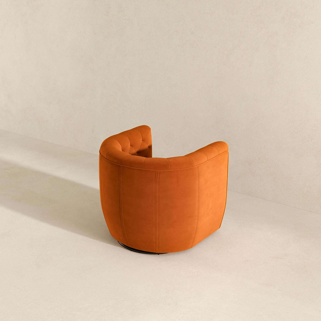 Delaney Burnt Orange Velvet Swivel Chair from Ashcroft Furniture - Luna Furniture