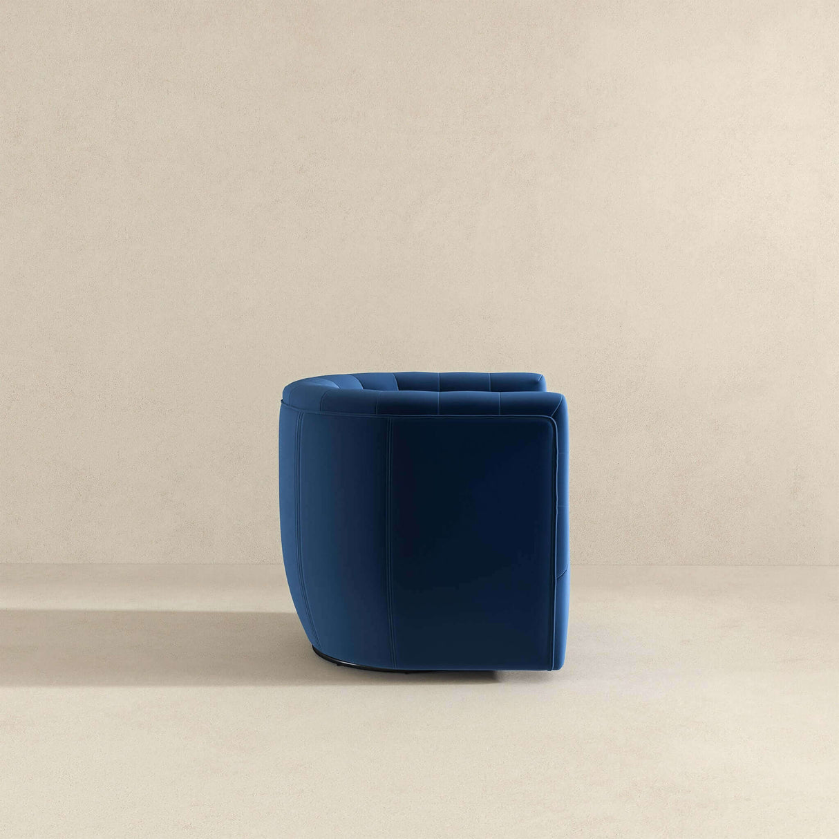 Delaney Dark Blue Velvet Swivel Chair from Ashcroft Furniture - Luna Furniture