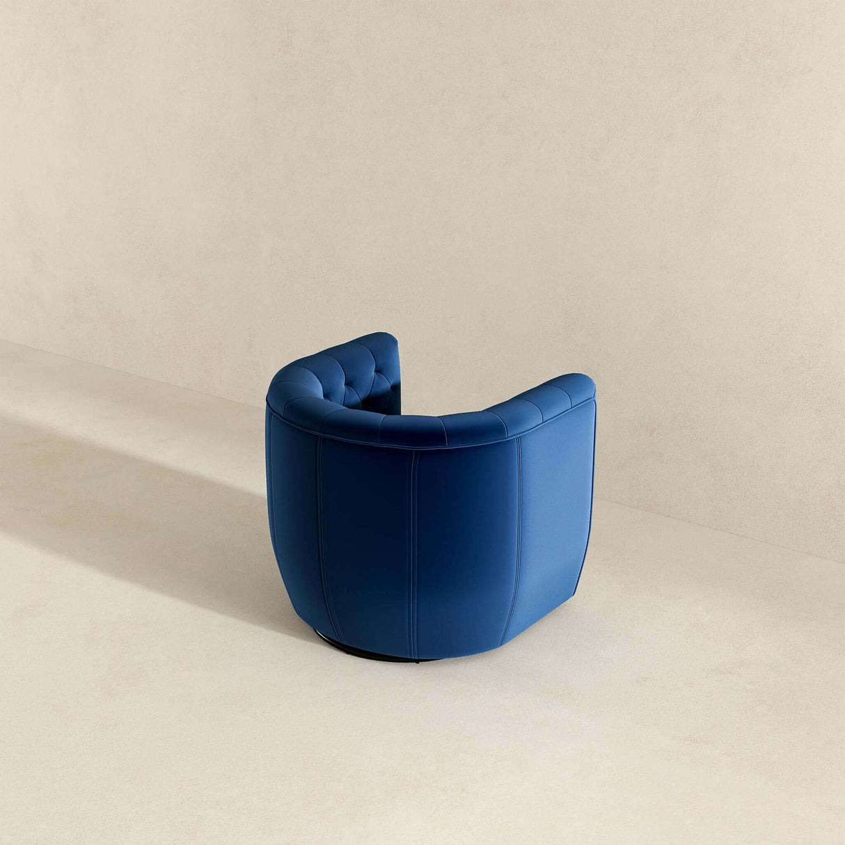 Delaney Dark Blue Velvet Swivel Chair from Ashcroft Furniture - Luna Furniture