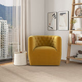 Delaney Gold Velvet Swivel Chair from Ashcroft Furniture - Luna Furniture