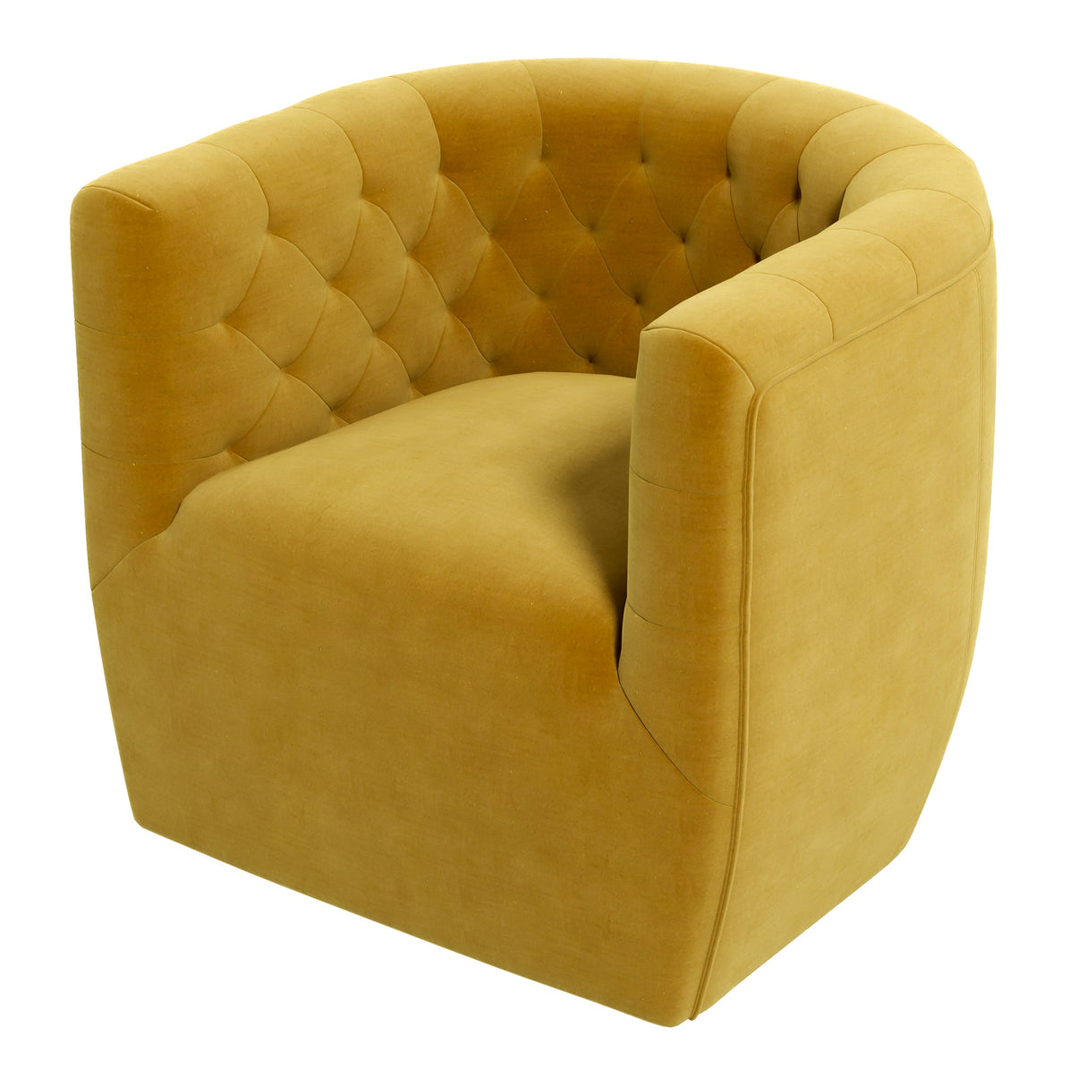 Delaney Gold Velvet Swivel Chair from Ashcroft Furniture - Luna Furniture