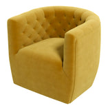 Delaney Gold Velvet Swivel Chair from Ashcroft Furniture - Luna Furniture