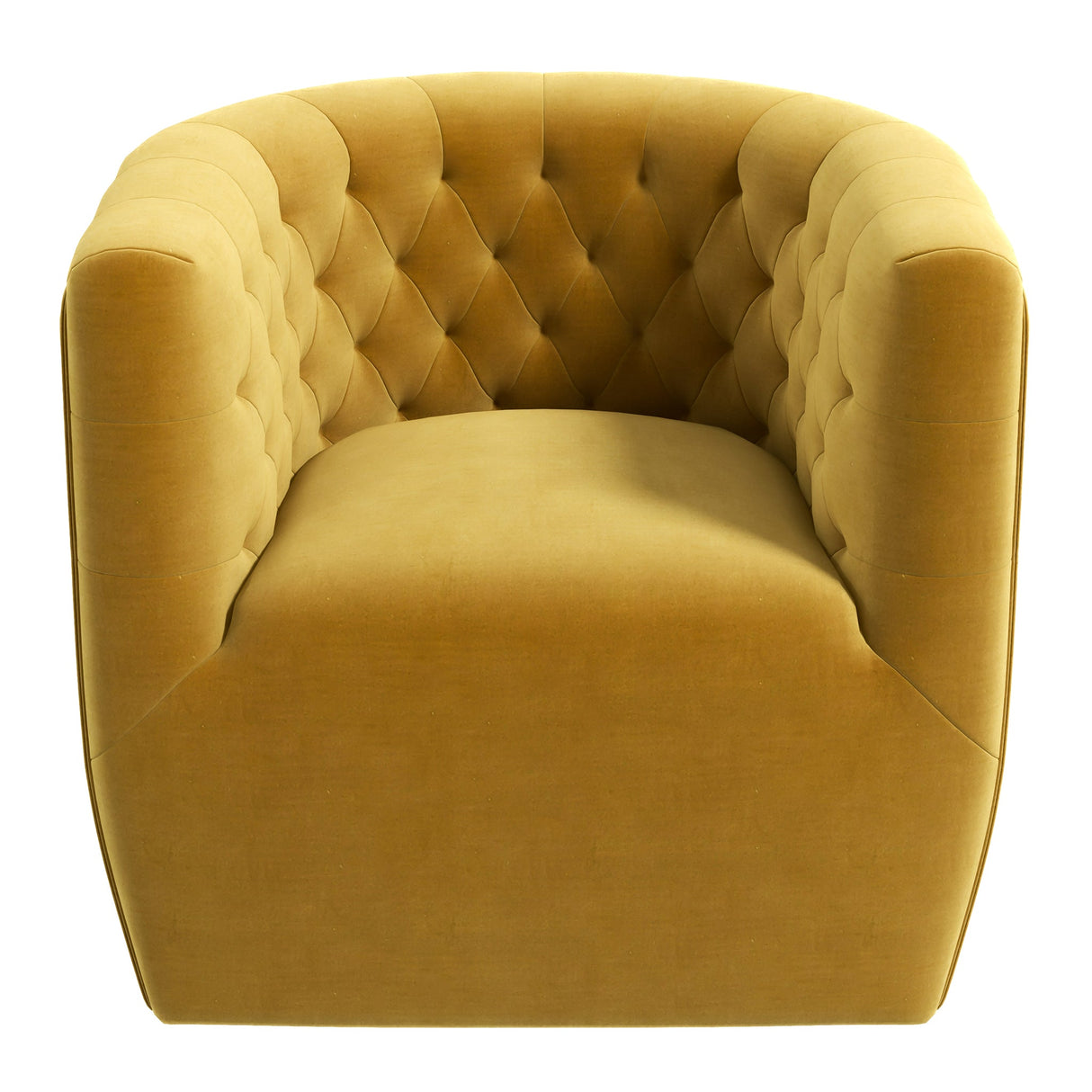 Delaney Gold Velvet Swivel Chair from Ashcroft Furniture - Luna Furniture