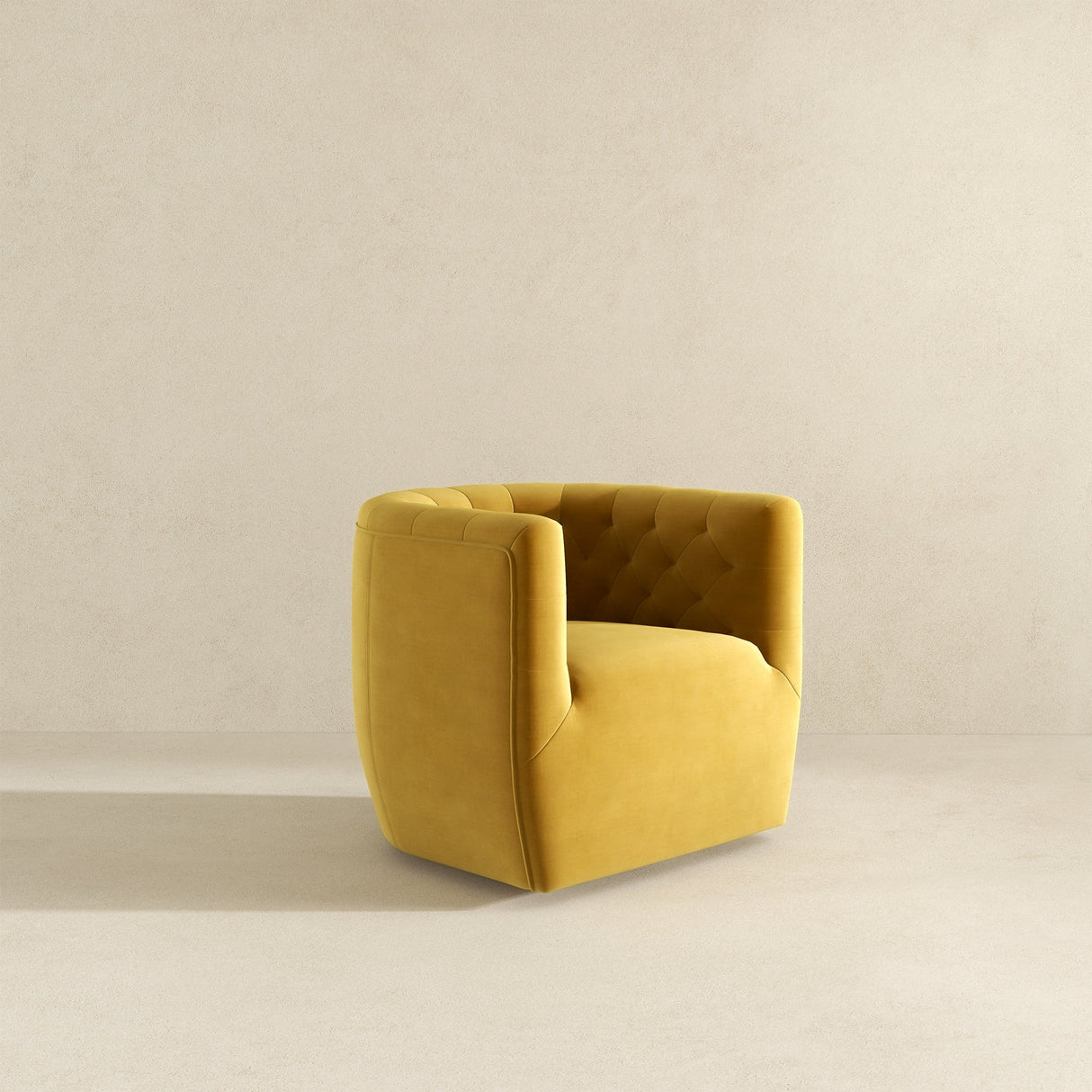 Delaney Gold Velvet Swivel Chair from Ashcroft Furniture - Luna Furniture