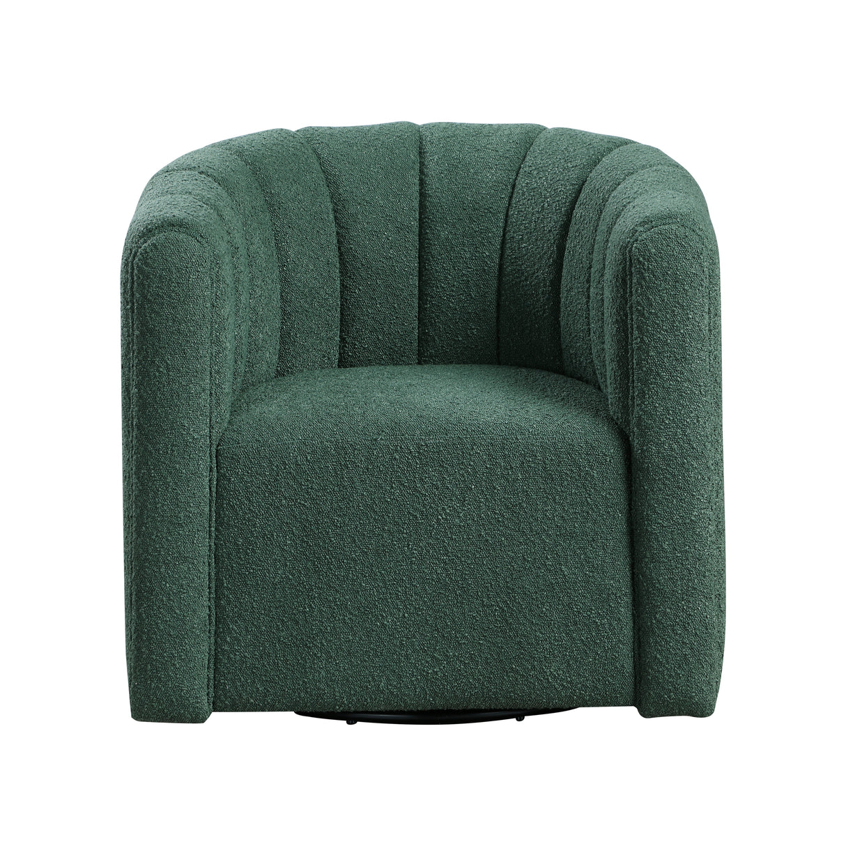 Delaney Green Boucle Swivel Chair with Ottoman from Homelegance - Luna Furniture