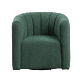 Delaney Green Boucle Swivel Chair with Ottoman from Homelegance - Luna Furniture
