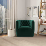 Delaney Green Velvet Swivel Chair from Ashcroft Furniture - Luna Furniture
