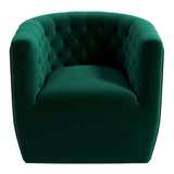 Delaney Green Velvet Swivel Chair from Ashcroft Furniture - Luna Furniture