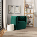 Delaney Green Velvet Swivel Chair from Ashcroft Furniture - Luna Furniture