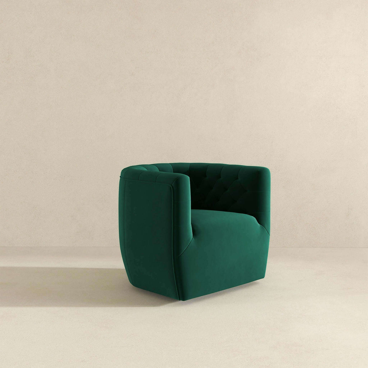 Delaney Green Velvet Swivel Chair from Ashcroft Furniture - Luna Furniture