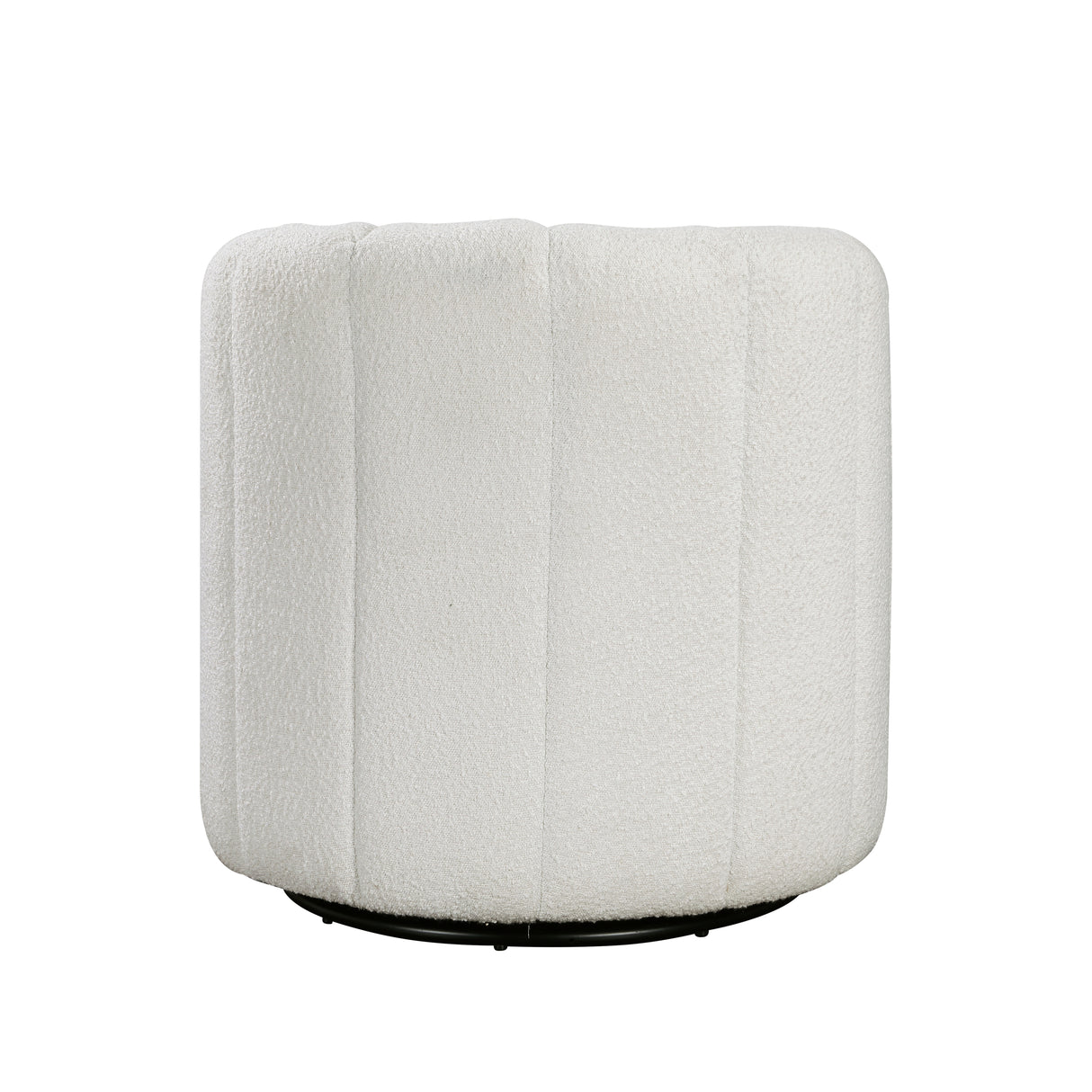 Delaney White Boucle Swivel Chair with Ottoman from Homelegance - Luna Furniture