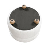 Delaney White Boucle Swivel Chair with Ottoman from Homelegance - Luna Furniture