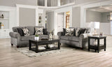 Delgada Graphite Sofa from Furniture of America - Luna Furniture