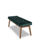 Delilah Green Velvet Modern Bench from Midinmod - Luna Furniture