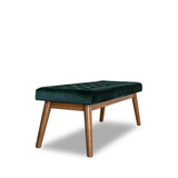 Delilah Green Velvet Modern Bench from Midinmod - Luna Furniture
