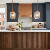 Delphi Pendant Lamp - Coarse Gold and Clear Glass from Ashcroft Furniture - Luna Furniture