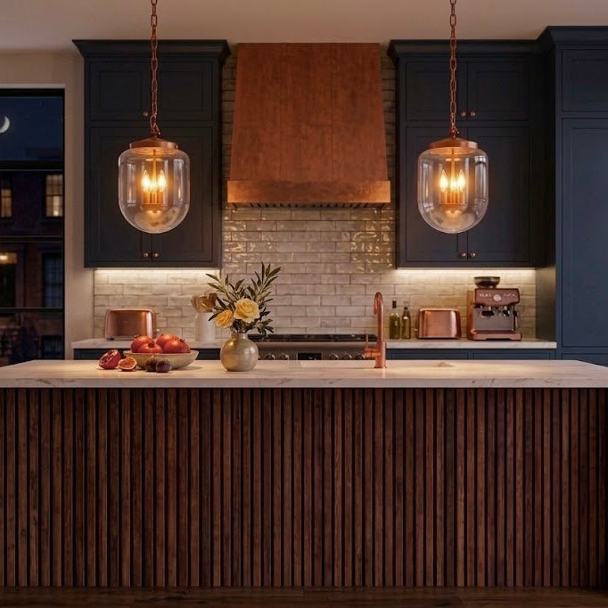 Delphi Pendant Lamp - Coarse Gold and Clear Glass from Ashcroft Furniture - Luna Furniture