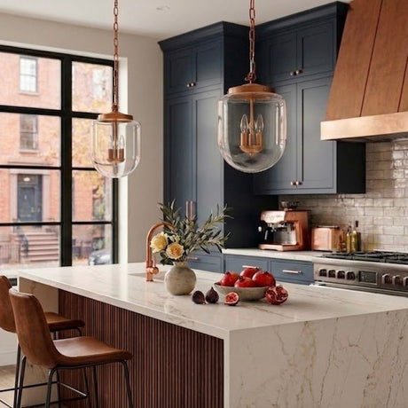Delphi Pendant Lamp - Coarse Gold and Clear Glass from Ashcroft Furniture - Luna Furniture