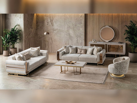 Delux Chair in Cream from Furnia - Luna Furniture