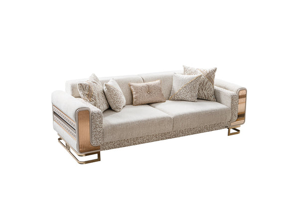 Delux Convertible Loveseat in Cream