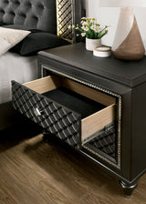 Demetria Metallic Gray Night Stand from Furniture of America - Luna Furniture