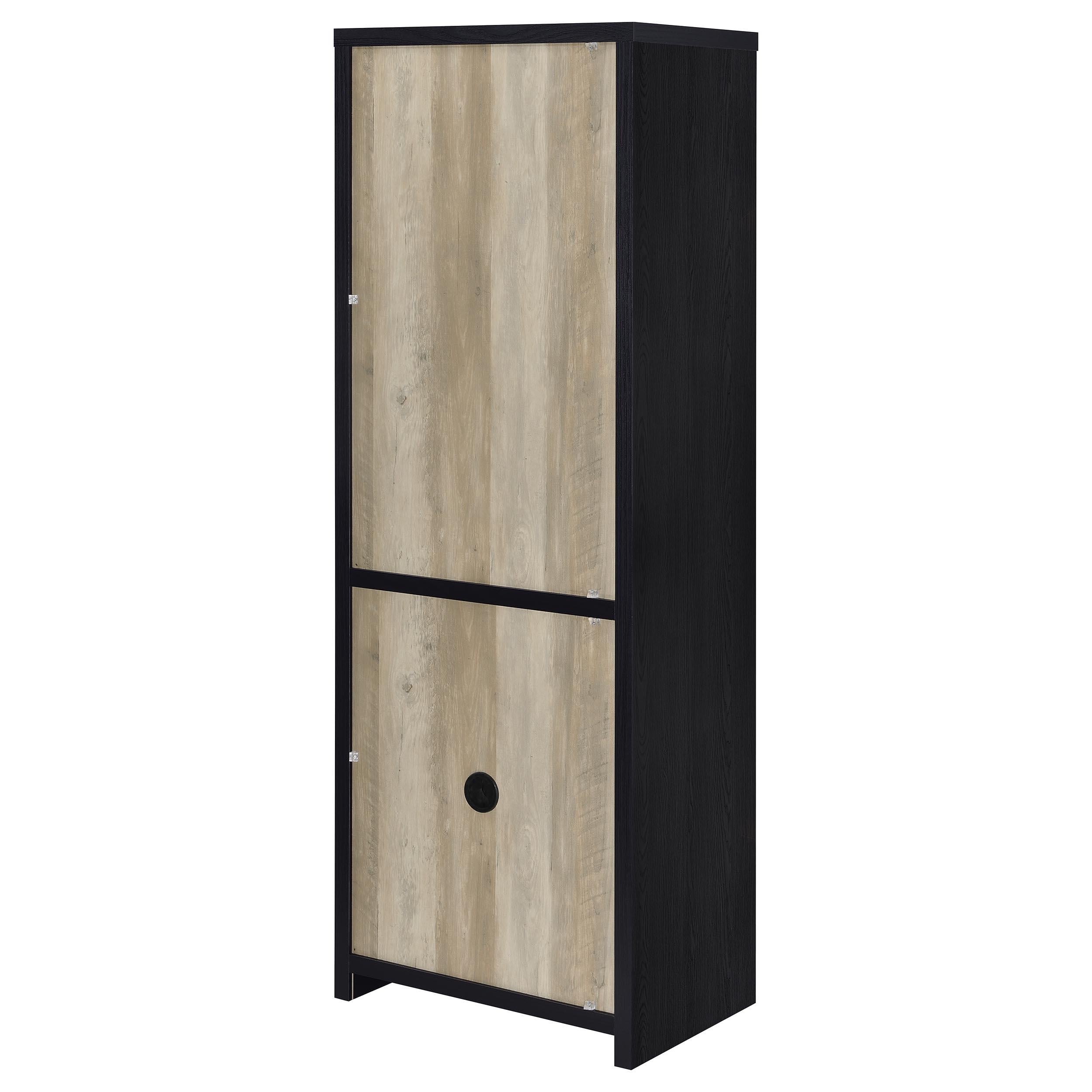 Coaster Denison Black 67-inch 2-Door Media Tower Storage Cabinet
